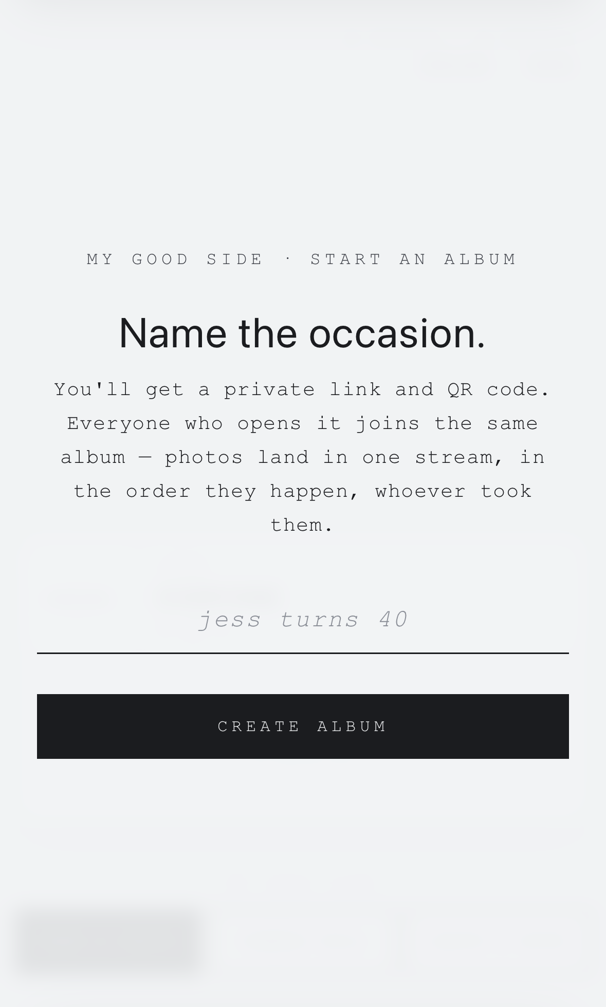 Naming a new album
